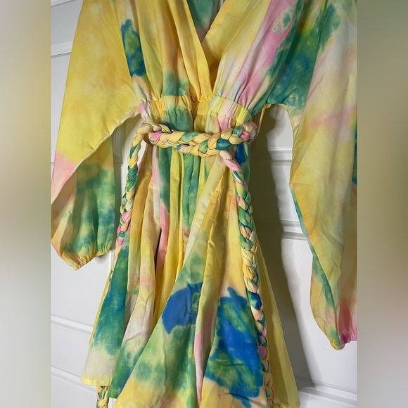 L'ATISTE Queen Bee Tie Dye Dress W/Braided Belt - Picture 5 of 8